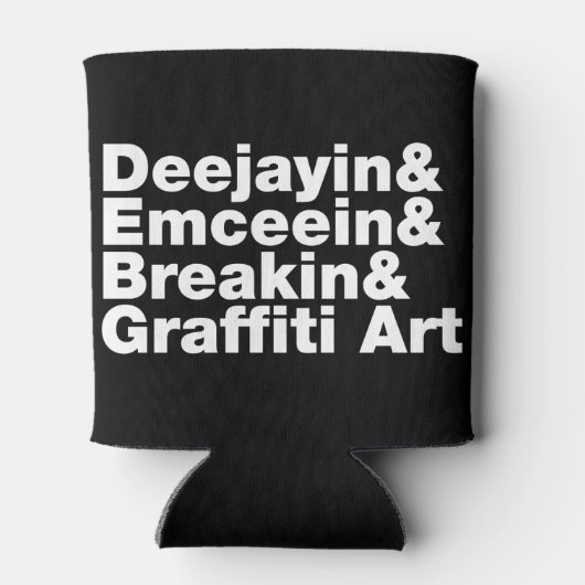 Vier Elementen van Hip Hop Blikjeskoeler (Achterkant)