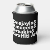 Vier Elementen van Hip Hop Blikjeskoeler (Blikje Achterkant)