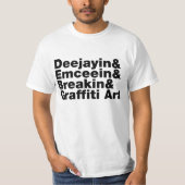 Vier Elementen van Hip Hop T-shirt (Voorkant)