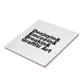 Vier Elementen van Hip Hop Tegeltje (Zijkant)