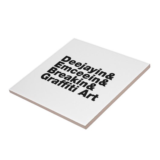 Vier Elementen van Hip Hop Tegeltje (Zijkant)