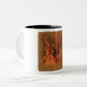 Vier Elementen - Vuur - Koffiemok Tweekleurige Koffiemok (Voorkant links)