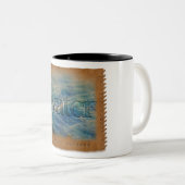 Vier Elementen - Water - Koffiemok Tweekleurige Koffiemok (Voorkant rechts)
