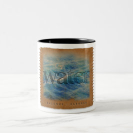 Vier Elementen - Water - Koffiemok Tweekleurige Koffiemok