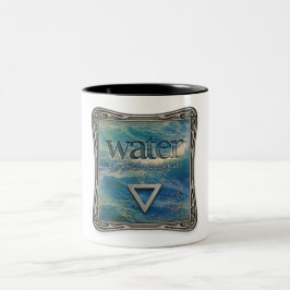 Vier Elementen - Water - Koffiemok Tweekleurige Koffiemok