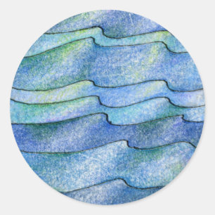 Vier elementen water ronde sticker