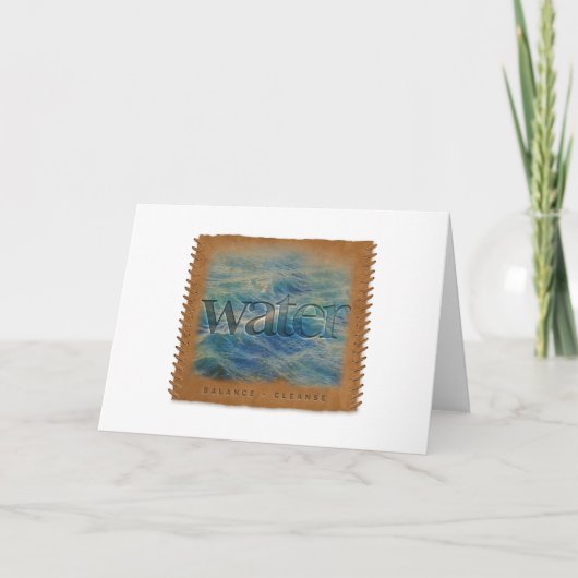 Vier Elementen - Water - Wenskaart Bedankkaart (Voorkant)