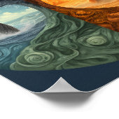Vier Elements Earth Fire Air Water Poster (Hoek)