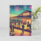 Vier elk moment Aangepaste feest Kaart (Staand voorkant)