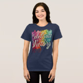 Vier elk Victory Inspirerend T-shirt (Voorkant volledig)