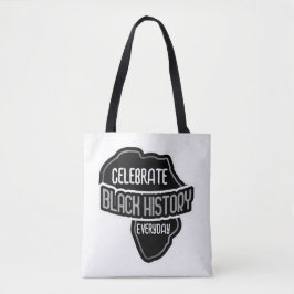 Vier elke dag BLACK History op White Tote Bag