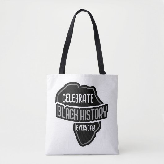 Vier elke dag BLACK History op White Tote Bag (Voorkant)