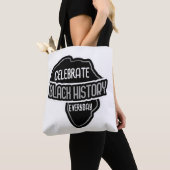 Vier elke dag BLACK History op White Tote Bag (Dichtbij)