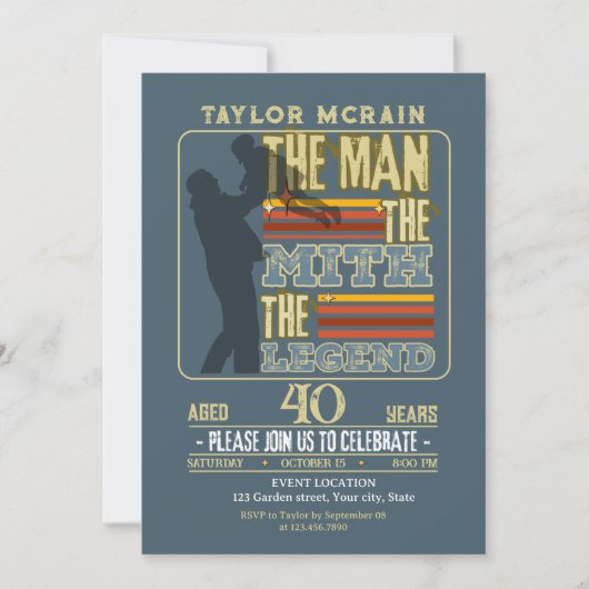 Vier elke leeftijd: het Man, de mythe, de legende Kaart (Voorkant)