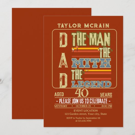 Vier elke leeftijd: het Man, de mythe, de legende Kaart (Voorkant / Achterkant)