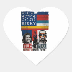 Vier elke overwinning hart sticker
