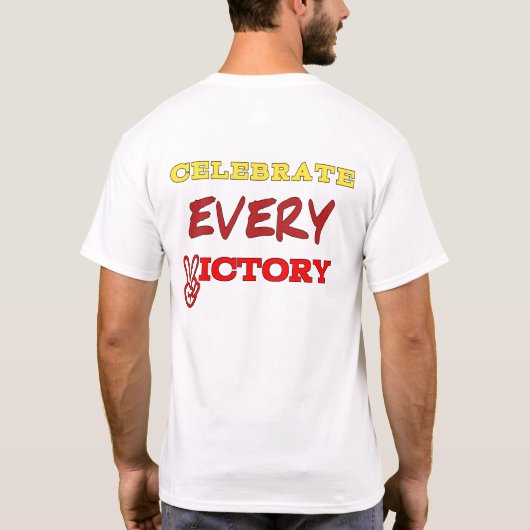 Vier elke overwinning t-shirt (Achterkant)