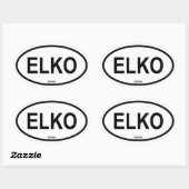 Vier Elko, Nevada Ovale Sticker (Vel)