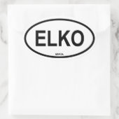 Vier Elko, Nevada Ovale Sticker (Tas)