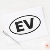 VIER Elysiaanse vallei "EV" Ovale Sticker (Envelop)