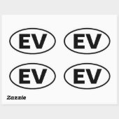 VIER Elysiaanse vallei "EV" Ovale Sticker (Vel)