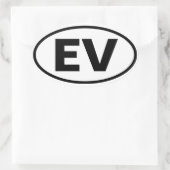VIER Elysiaanse vallei "EV" Ovale Sticker (Tas)