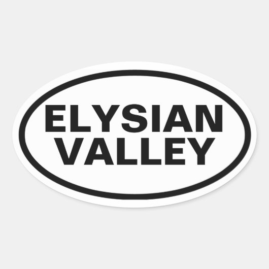VIER Elysian Valley Ovale Sticker (Voorkant)