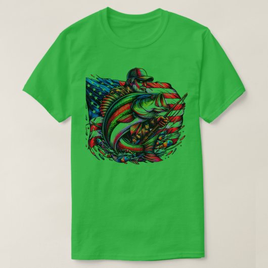 Vier en show je liefde voor vissen hiermee t-shirt (Design voorkant)