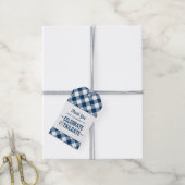 Vier en Tailgate Marine Geruit Favoriet Cadeaulabel (Met Touw)