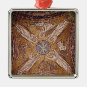 Vier engelen met de symbolen van de metalen ornament