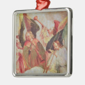 Vier engelenspelinstrumenten metalen ornament (Links)