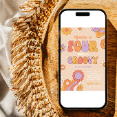 Vier Ever Groovy Birthday Uitnodiging