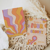 Vier Ever Groovy Birthday Uitnodiging