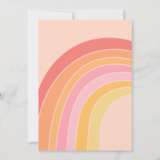 Vier Ever Groovy Hippie Rainbow vierde geboortedag Kaart (Achterkant)