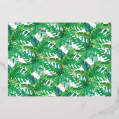 Vier Ever Wild Dinosaur Boys 4e verjaardag Foto Folie Uitnodiging (Achterkant)