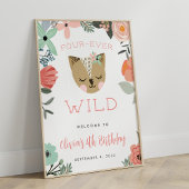Vier-Ever Wild | Kids Verjaardagsfeestje Welkomstb Poster