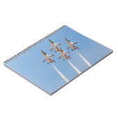 Vier F-16 Duistenvogels vliegen in nauwe formatie Notitieboek (Linkerzijde)