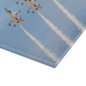 Vier F-16 Thunderbirds vliegen in dichte formatie Snijplank (Hoek)