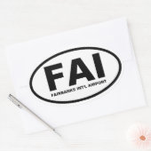 VIER Fairbanks "FAI" Ovale Sticker (Envelop)