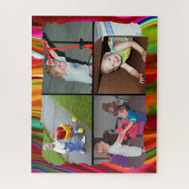 Vier familiefoto's legpuzzel