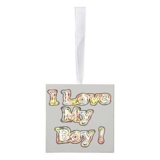 Vier familieliefde: 'Ik hou van mijn familie' Kubus Ornament (Rechts)