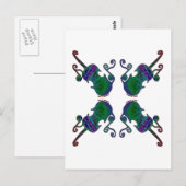 VIER FANCY VIDDELEN BRIEFKAART (Voorkant / Achterkant)