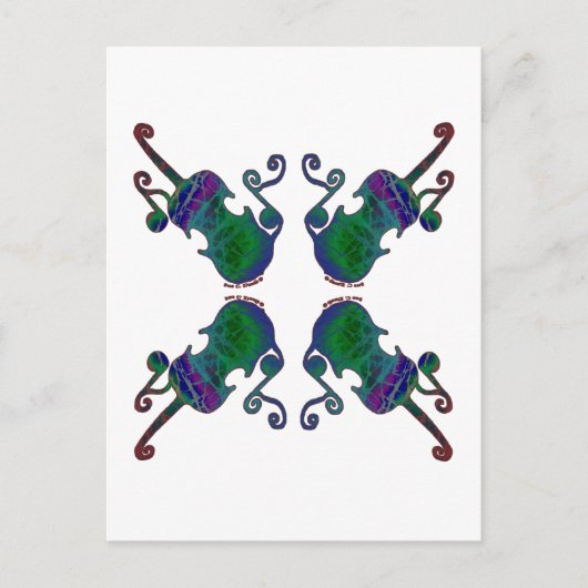 VIER FANCY VIDDELEN BRIEFKAART (Voorkant)