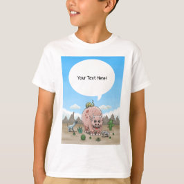 Vier fantasie dinosaurussen t-shirt