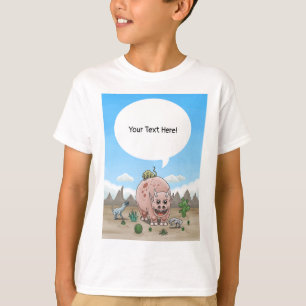 Vier fantasie dinosaurussen t-shirt