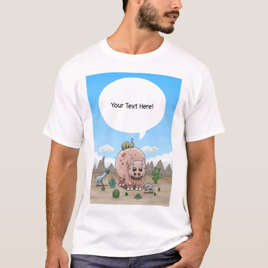 Vier fantasie dinosaurussen t-shirt (Voorkant)