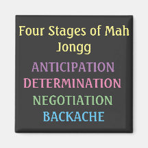 Vier fasen van Mah Jongg Magnet