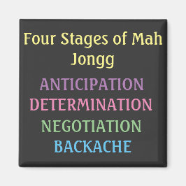 Vier fasen van Mah Jongg Magnet