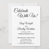 Vier Feest Met Ons! Eenvoudige Black & White Ontva Kaart (Voorkant)