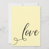 Vier Feest met Ons Elegant Geel Ontvangst-Only Kaart (Achterkant)